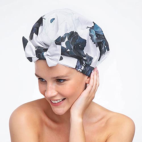 Kitsch Luxury Shower Cap for Women - Waterproof, Reusable Shower Cap for Long...