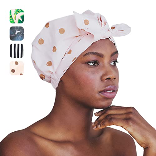 Kitsch Luxury Shower Cap for Women - Waterproof, Reusable Shower Cap for Long...