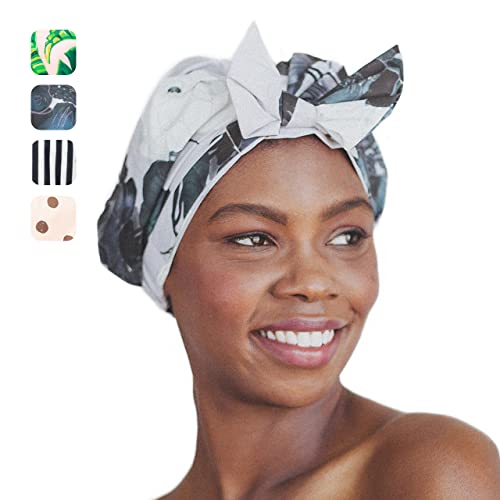 Kitsch Luxury Shower Cap for Women - Waterproof, Reusable Shower Cap for Long...