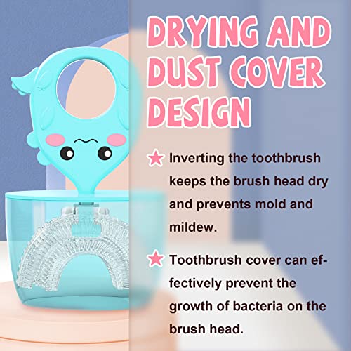 Kiuimi Kids U Shaped Toothbrush, Silicone Brush Head for Gum Care, U-Type 360...