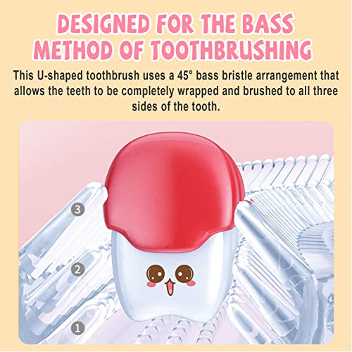 Kiuimi Kids U Shaped Toothbrush, Silicone Brush Head for Gum Care, U-Type 360...