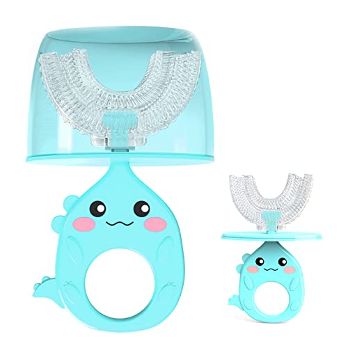 Kiuimi Kids U Shaped Toothbrush, Silicone Brush Head for Gum Care, U-Type 360...