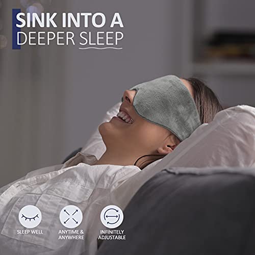 Weighted Eye Mask Kivik Sleep Mask for Men Women Adjustable Strap,Cooling Hea...