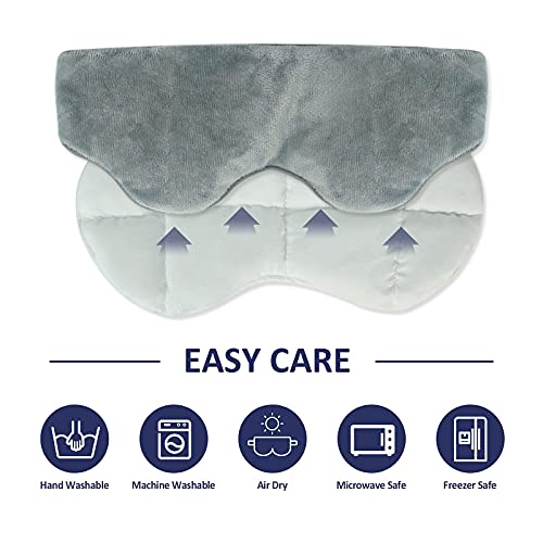 Weighted Eye Mask Kivik Sleep Mask for Men Women Adjustable Strap,Cooling Hea...