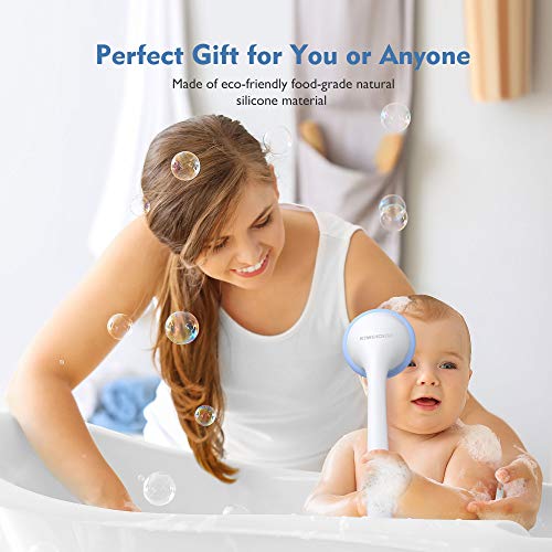 Back Scrubber for Shower, KIWIHOME Back Washer Body Brush, Silicone Body Scru...