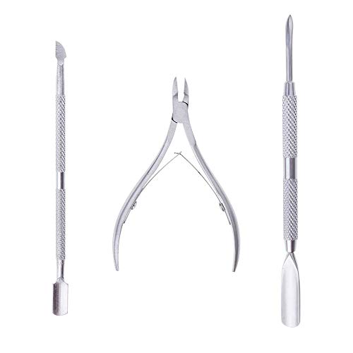 KK-mall Nail Cuticle Pusher Spoon Nail Scissor Stainless Steel Remover Cutter...