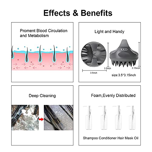 Hair Scalp Massager Shampoo Brush,KKD Scalp Care Hair Brush with Soft Silicon...