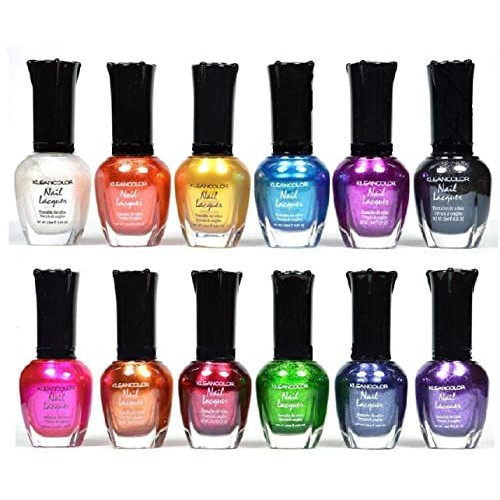 Kleancolor Nail Polish - Awesome Metallic Full Size Lacquer Lot of 12-pc Set ...