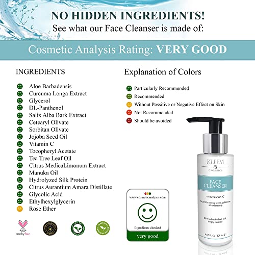 Anti Aging Facial Cleanser - Vitamin C Face Wash - Breakout & Blemish - Clear...