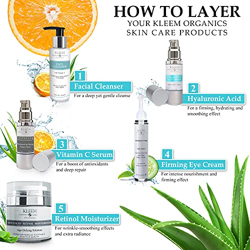 Anti Aging Skin Care Retinol Treatment Kit: Retinol 3 Pack that Provides Dail...