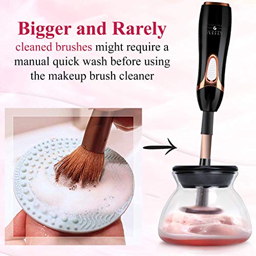Makeup Brush Cleaner and Dryer Machine, Electric Cosmetic Automatic Brush Spi...