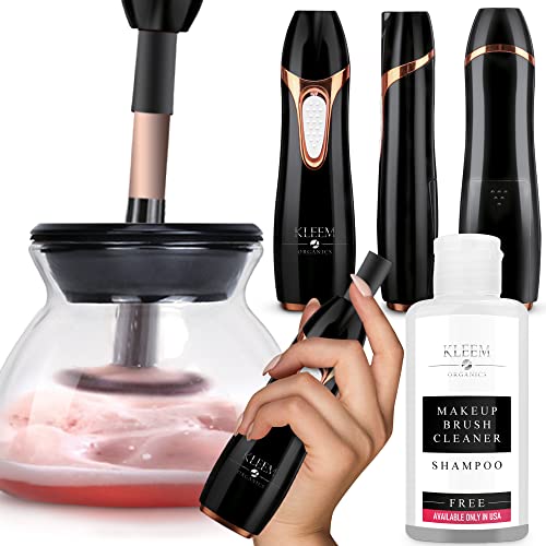 Makeup Brush Cleaner and Dryer Machine, Electric Cosmetic Automatic Brush Spi...