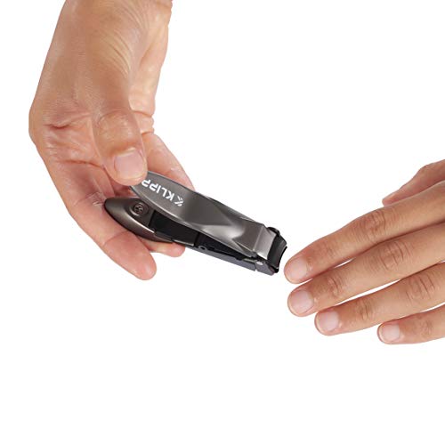 Nail Clippers for Men with Catcher - KLIPP Razor-Sharp Heavy Duty Self-Collec...