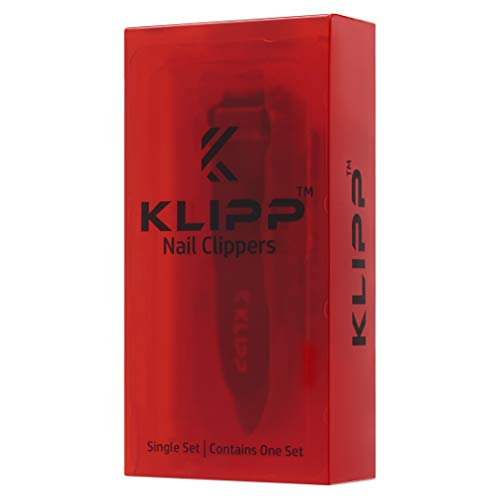 Nail Clippers for Men with Catcher - KLIPP Razor-Sharp Heavy Duty Self-Collec...