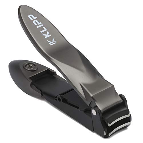 Nail Clippers for Men with Catcher - KLIPP Razor-Sharp Heavy Duty Self-Collec...
