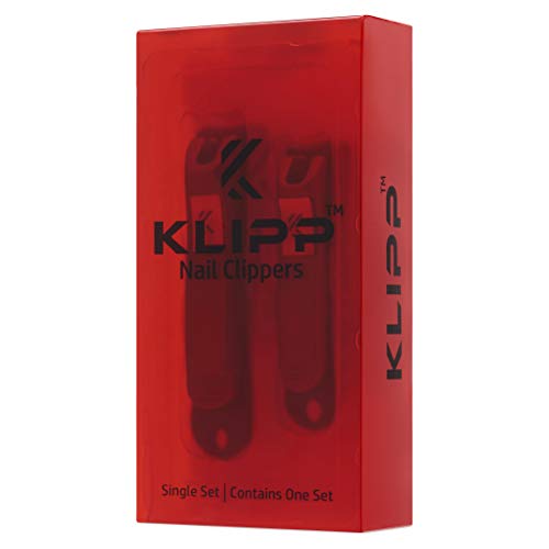Nail Clippers Set for Men and Women, KLIPP Arched Zinc Alloy Nail Trimmers wi...