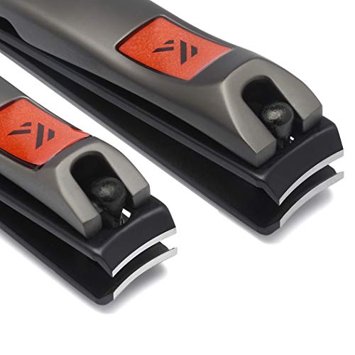 Nail Clippers Set for Men and Women, KLIPP Arched Zinc Alloy Nail Trimmers wi...