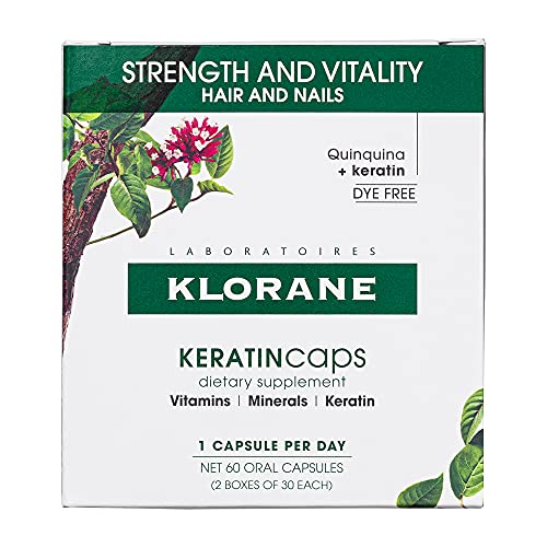 Klorane KERATINcaps Dietary Supplements with Biotin, Quinine, B Vitamins, for...