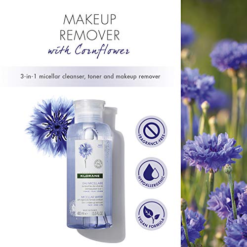 Klorane - Micellar Water With Organically Farmed Cornflower - Cleanser, Makeu...