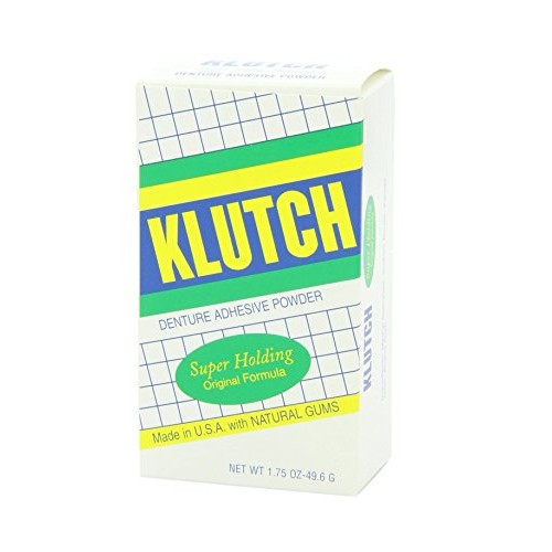Klutch Denture Adhesive Powder Super Hold 1.75 oz (Pack of 3)