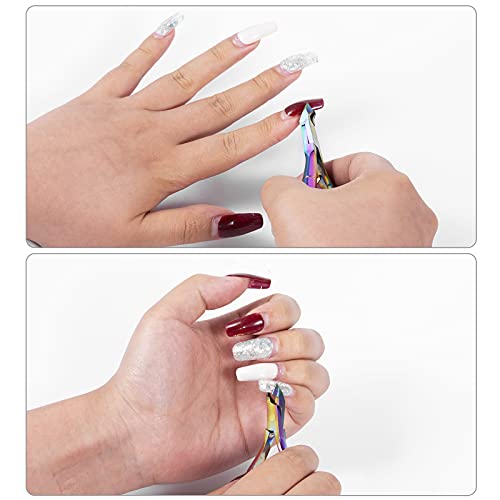 Cuticle Trimmer with Cuticle Pusher, Kmeivol Professional Stainless Steel Cut...