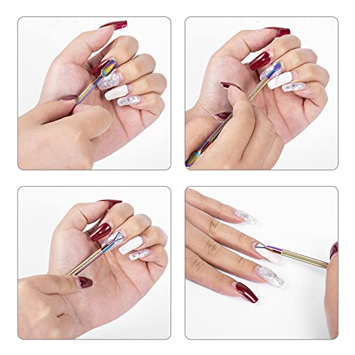 Cuticle Trimmer with Cuticle Pusher, Kmeivol Professional Stainless Steel Cut...