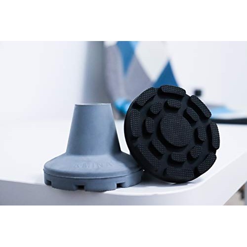 KMINA - Crutch Tips 7/8 inch Heavy Duty (x2 Units), Crutch Tips Non Slip, Cru...