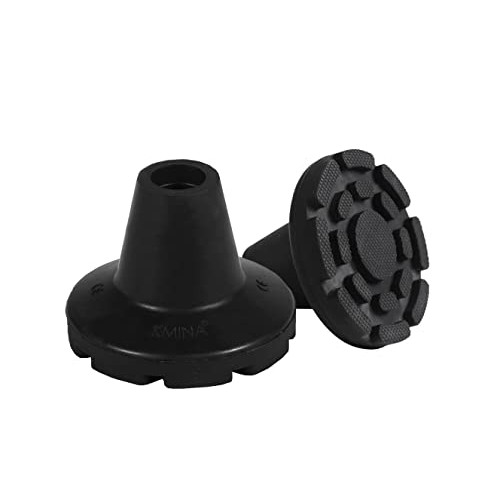 KMINA - Crutch Tips 7/8 inch Heavy Duty (x2 Units), Crutch Tips Non Slip, Cru...
