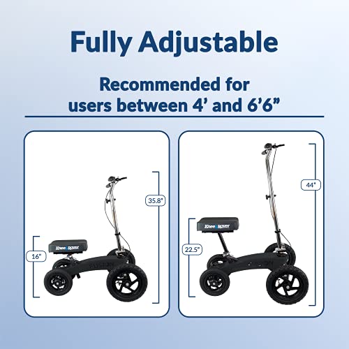 KneeRover All Terrain Fusion Knee Scooter Patent Pending Crutch Alternative w...