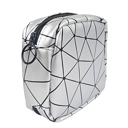 KNISUM 3 Piece PU Diamond Cosmetic Bag Sanitary Napkin Storage Bag Portable c...