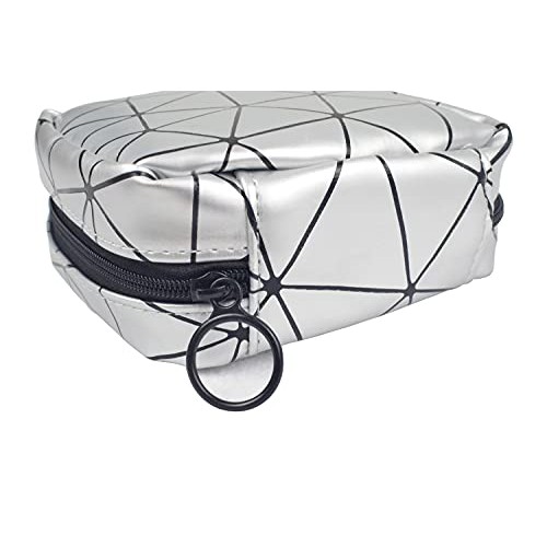 KNISUM 3 Piece PU Diamond Cosmetic Bag Sanitary Napkin Storage Bag Portable c...