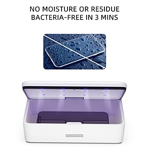 UV Light Sanitizer Box, UV-C Sterilizer Box, UV Phone Sanitizer Box for Smart...