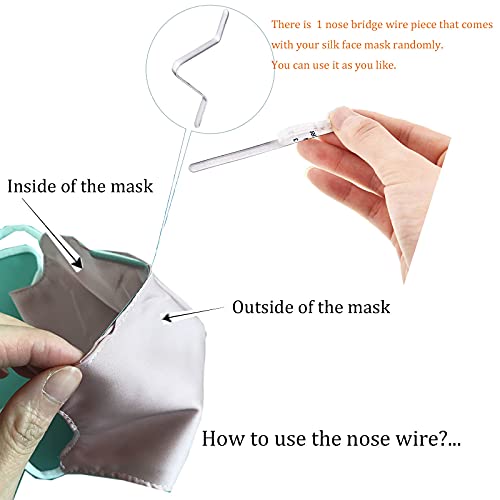 100% Mulberry Silk Face Masks Fashion Mask 19 Momme Silk Mask for Sensitive W...