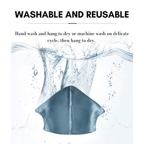 100% Mulberry Silk Face Masks Fashion Mask 19 Momme Silk Mask for Sensitive W...