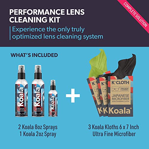 Koala Eyeglass Lens Cleaner Spray Kit | American Made | 18 Ounces + 3 Koala C...