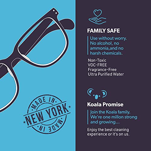 Koala Eyeglass Lens Cleaner Spray Kit | American Made | 18 Ounces + 3 Koala C...