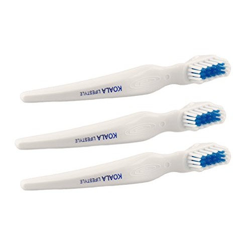 Koala Lifestyle Denture Cleaner Brushes with Covers | Cleaning Toothbrush for...