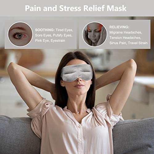 Weighted Sleep Mask Pain Relief Mask, Hot Cold Therapy Compression for Headac...