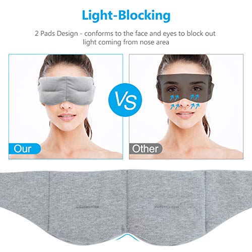 Weighted Sleep Mask Pain Relief Mask, Hot Cold Therapy Compression for Headac...