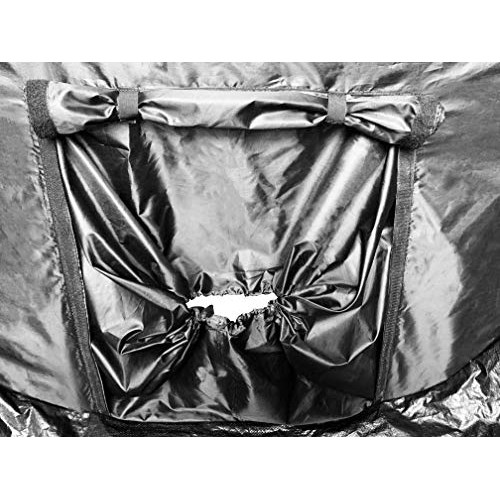 KobbTan Large Deluxe Spray Tanning Pop Up Tent in 1/3 Clear Black Portable Mo...