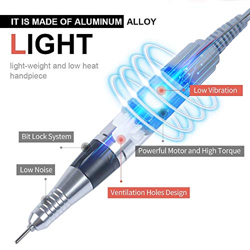 Professional Nail Drill Machine 30,000RPM, Perfect Electric Acrylic Nail File...