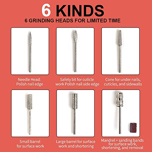 Professional Nail Drill Machine 30,000RPM, Perfect Electric Acrylic Nail File...