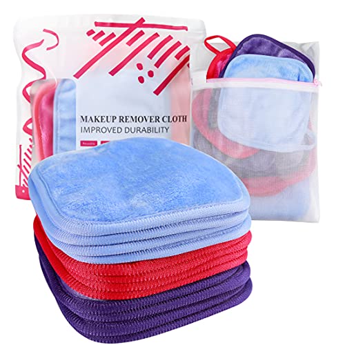 KODAMO | Reusable Makeup Remover Cloth 6 x 6 in 12 Pack - Microfiber Washable...