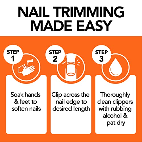 KOHM Nail Clippers for Thick Nails - Heavy Duty, Wide Mouth Professional Fing...