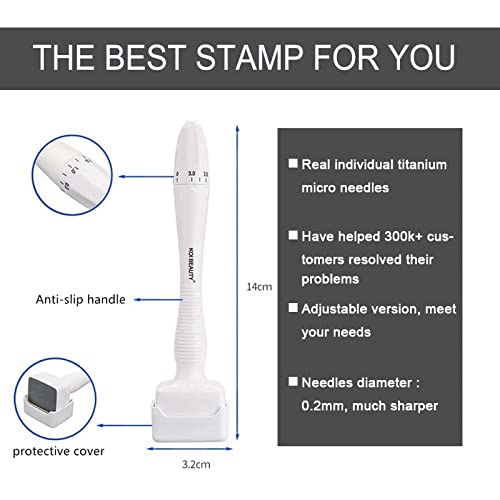 Koi Beauty Professional Derma Stamp Adjustable Titanium Microneedling Pen Mic...