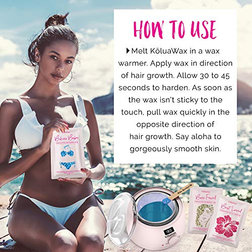 Waxing Kit Digital Wax Warmer Hair Removal with Hard Wax Beans. KoluaWax Mach...