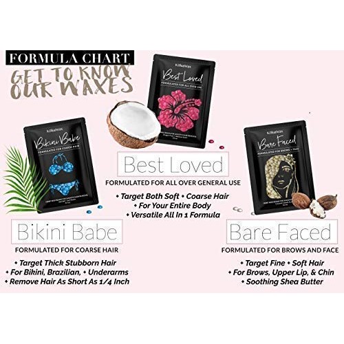 Waxing Kit Wax Warmer Hair Removal with Hard Wax Beans. KoluaWax Multiple For...