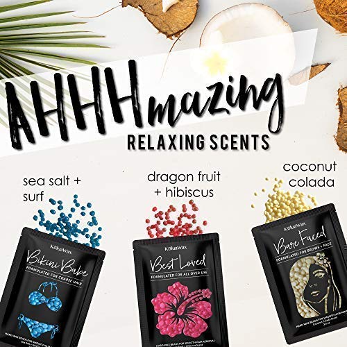 Waxing Kit Wax Warmer Hair Removal with Hard Wax Beans. KoluaWax Multiple For...