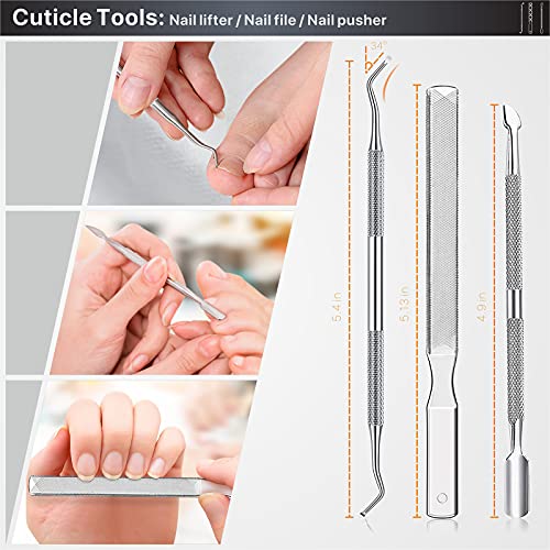 Ingrown Toenail Tool Kit 9 Pcs, Toe Nail Clippers for Adult and Seniors, Larg...