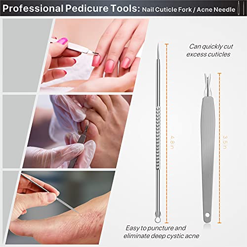 Ingrown Toenail Tool Kit 9 Pcs, Toe Nail Clippers for Adult and Seniors, Larg...